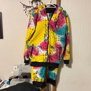 Demolition Vibrant Kids Hoodie and jogger set  pockets on pants and sweatshirt